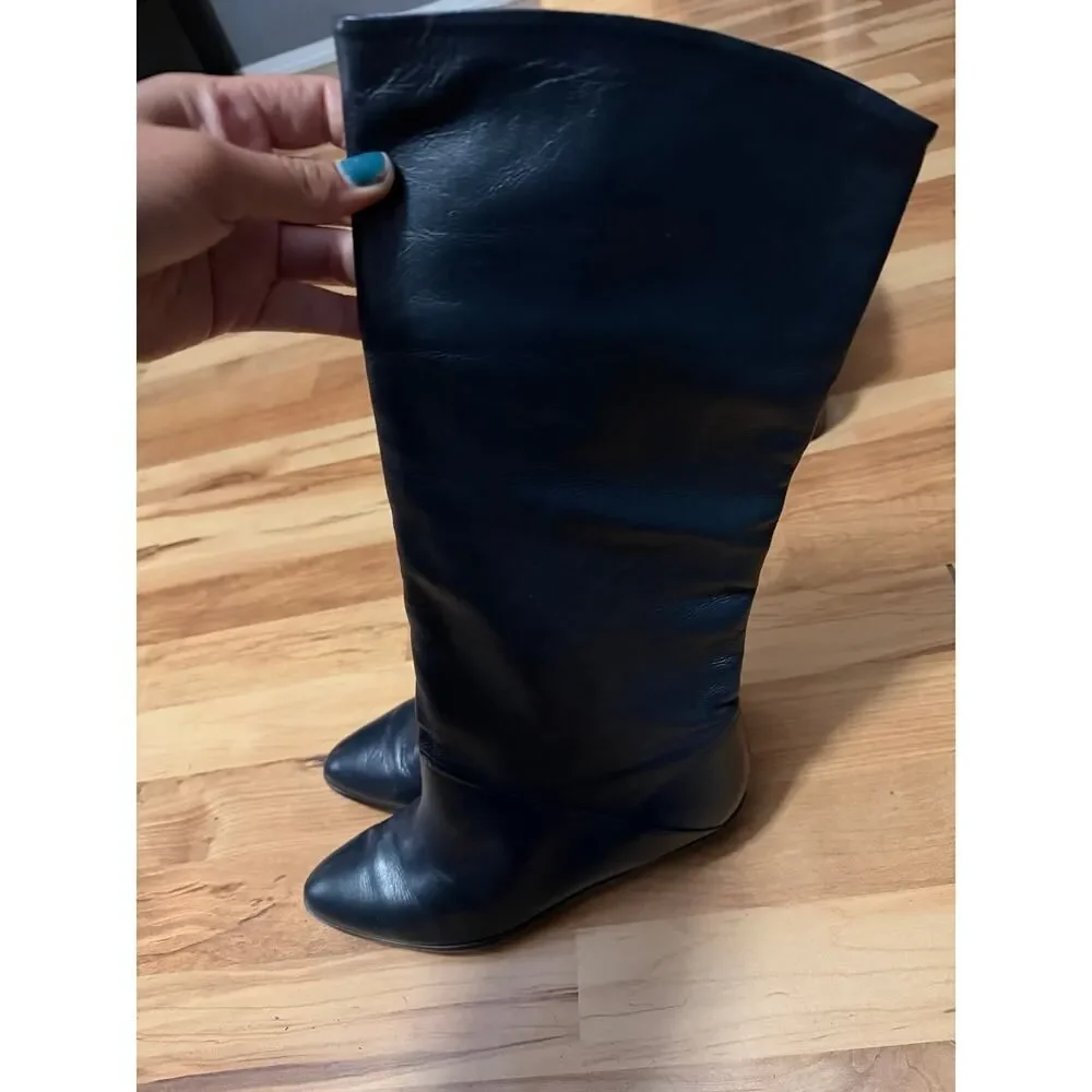 JC Penny Almond Toe Block Heel Mid Calf Boots Bundle Of 3 8.5
